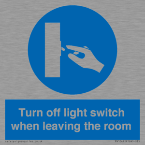 Turn off light switch when leaving the room